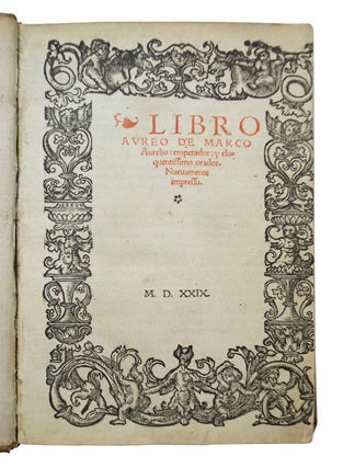 Item #68850 Libro Aureo de Marco Aurelio. Antonio de GUEVARA