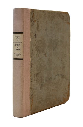 Item #68887 Commentary and Review of Montesquieu's Spirit of Laws. Thomas JEFFERSON