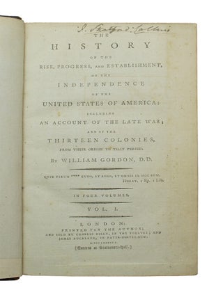 History of the Rise, Progress, and Establishment, of the Independence