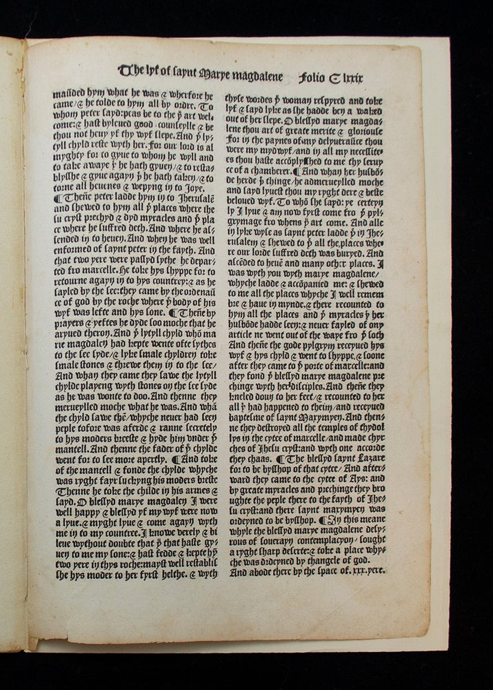 Item #68894 [Leaf from "The Golden Legende"]. Jacobus de VORAGINE.