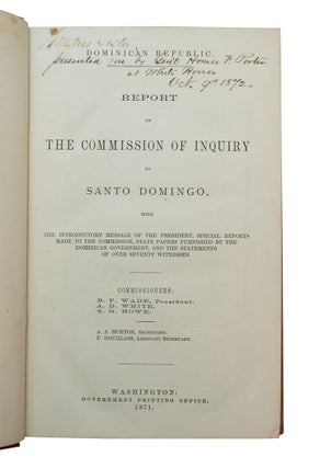 Dominican Republic. Report of the Commission of Inquiry to Santo Domingo