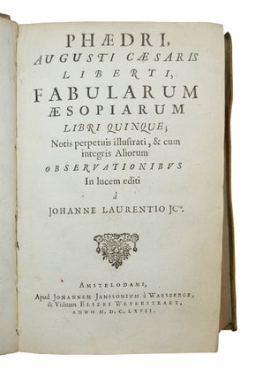 Phaedri, Augusti Caesaris Liberti, Fabularum Aesopiarum Libri Quinque