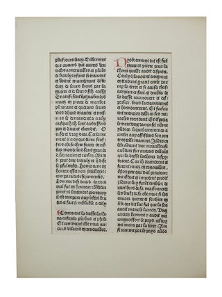 Item #68911 Original leaf from the Ovide Moralisé. Colard MANSION