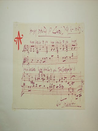 Item #68920 Autograph Musical Bars, Signed. Arturo TOSCANINI