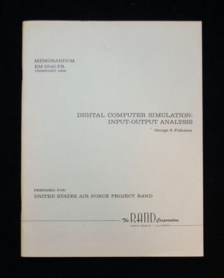 Item #68940 Digital Computer Simulation:. George S. FISHMAN