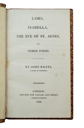 Lamia, Isabella, The Eve of St. Agnes, and Other Poems