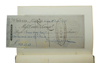 Item #68977 Signed Check. Charles DICKENS