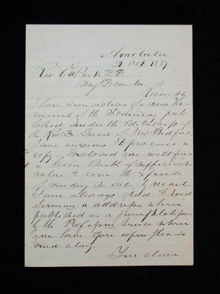 Item #69001 Autograph Letter Signed. Samuel Chenery DAMON