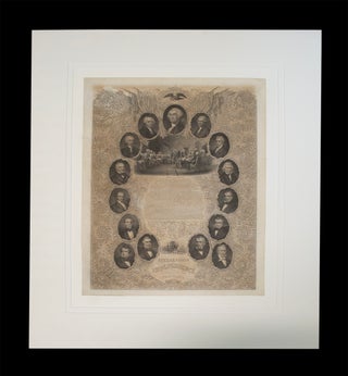 Item #69018 Declaration of Independence and Portraits of the Presidents. DECLARATION OF INDEPENDENCE