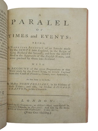 Item #69039 Paralel of Times and Events. Jean FROISSART
