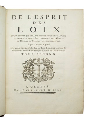 De l'Esprit des Loix