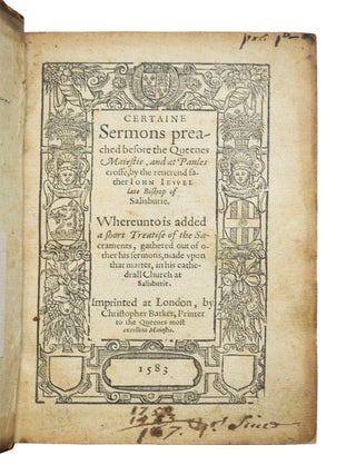 Item #69062 Certaine Sermons Preached before the Queens Majesties. John JEWEL