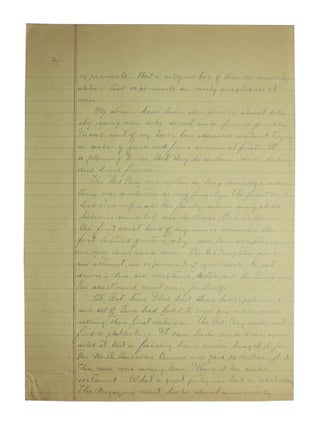 Manuscript draft for essay entitled "My Short Novels"
