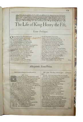 Item #69087 Life of King Henry the Fift[h]. William SHAKESPEARE