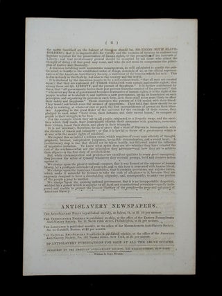 Declaration of Sentiments of the American Anti-Slavery Society.