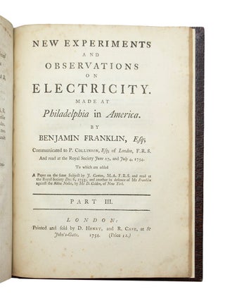 New Experiments and Observations Made on Electricity