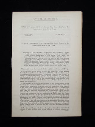 Four Papers Related to Anti-Slavery