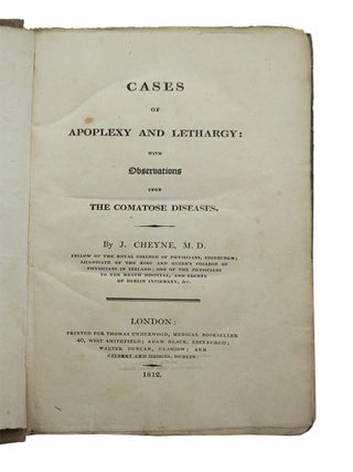 Cases of Apoplexy and Lethargy