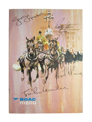 Item #69275 Autographed B.O.A.C. In-Flight Menu. The BEATLES