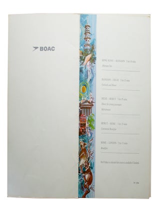 Autographed B.O.A.C. In-Flight Menu