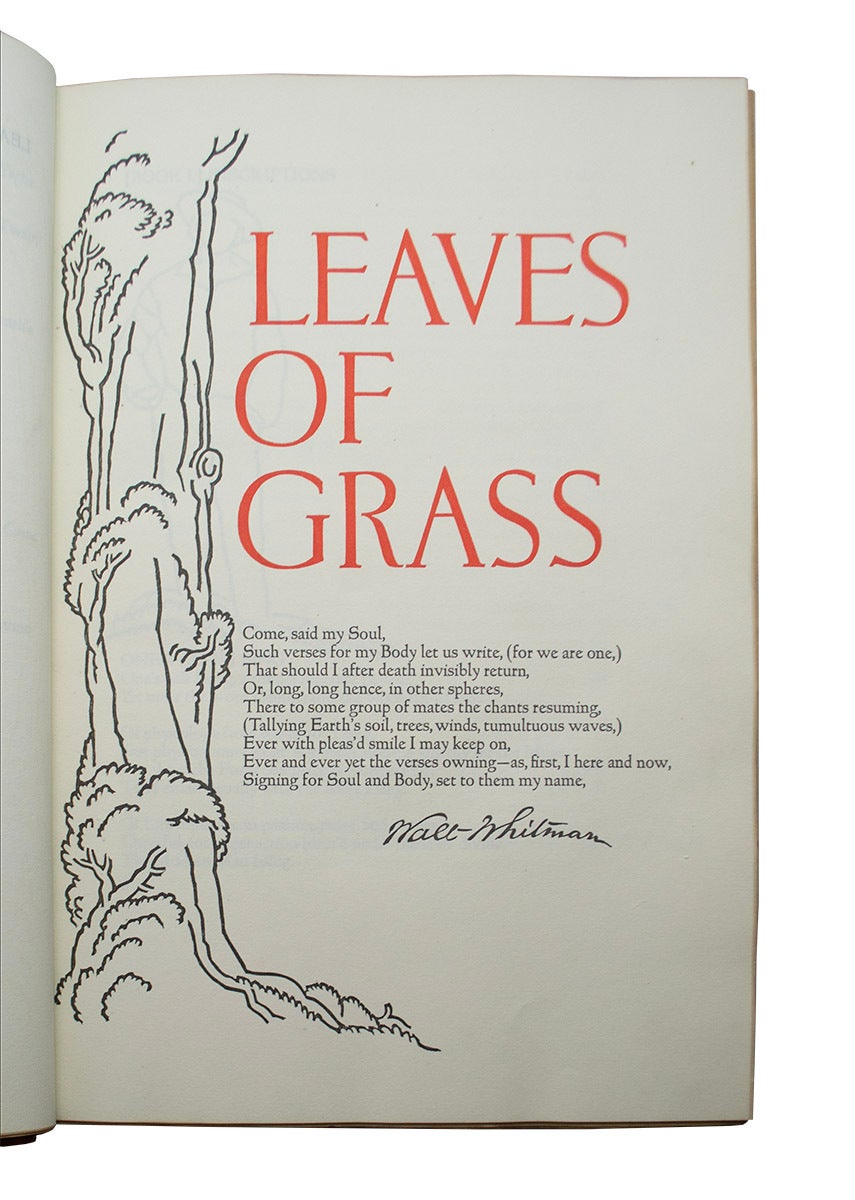 Leaves of Grass. Comprising all the poems written by Walt Whitman