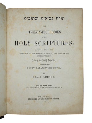 Twenty-Four Books of the Holy Scriptures.
