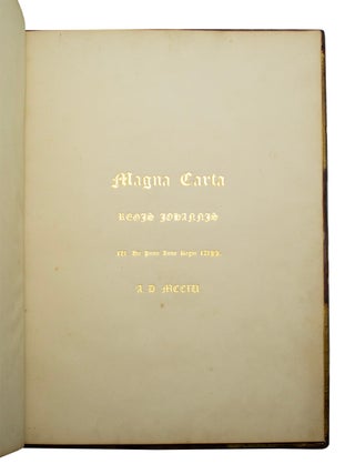 Magna Carta Regis Johannis XV.