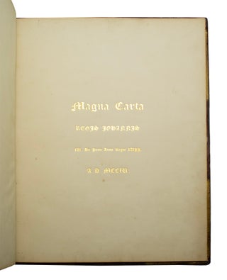 Magna Carta Regis Johannis XV.