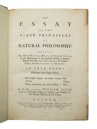Essay on the First Principles of Natural Philosophy