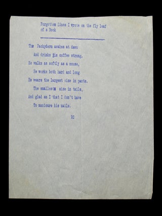 Autograph Letter Signed