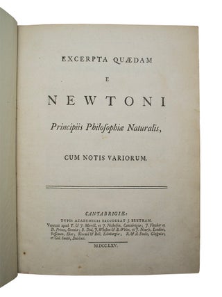 Item #69380 Excerpta Quaedam. Sir Isaac NEWTON