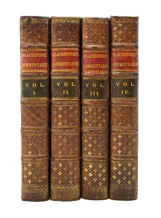 Item #69392 Commentaries on the Laws of England. Sir William BLACKSTONE