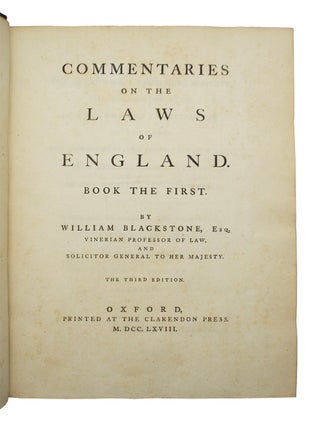 Commentaries on the Laws of England