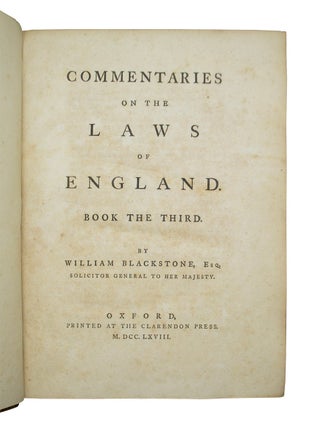 Commentaries on the Laws of England