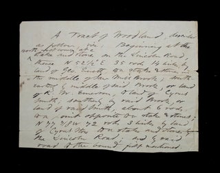 Item #69411 Manuscript Land Survey. Henry David THOREAU