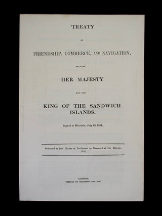 Item #69457 Treaty of Friendship, Commerce, and Navigation. HAWAII