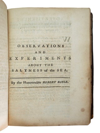 Tracts Consisting of Observations About the Saltness of the Sea: