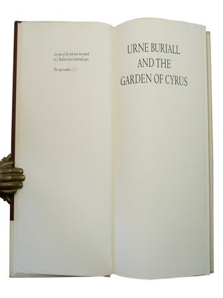Urne Buriall and the Garden of Cyrus