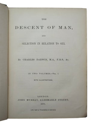 Descent of Man, and Selection in Relation to Sex