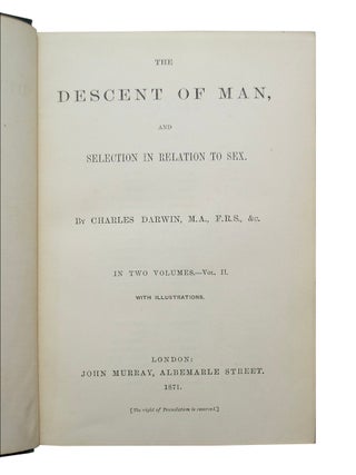 Descent of Man, and Selection in Relation to Sex