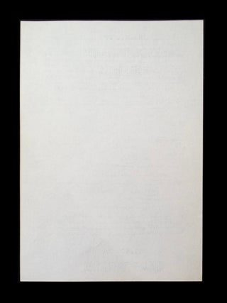 Autograph Manuscript in Pen