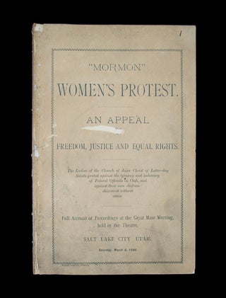 Item #69565 "Mormon" Women's Protest. MORMONS