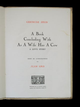 Book Concluding With As A Wife Has A Cow. A Love Story.
