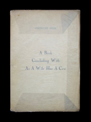 Book Concluding With As A Wife Has A Cow. A Love Story.