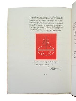 Descriptive Bibliography of the Books Printed at the Ashendene Press