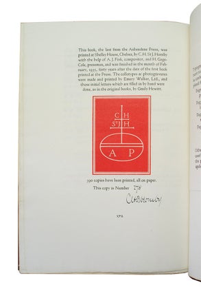Descriptive Bibliography of the Books Printed at the Ashendene Press