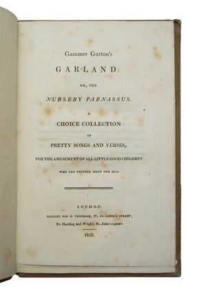Item #69631 Gammer Gurton's Garland: or, The Nursery Parnassus. Joseph RITSON