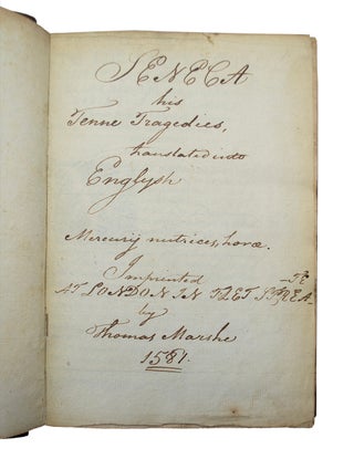 Seneca His Tenne Tragedies.