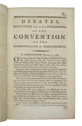 Debates, Resolutions and other Proceedings, of the Convention