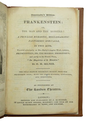 Frankenstein; or, The Man and the Monster!